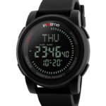 INTIME Ρολόι χειρός Comp-01, πυξίδα, World time, El φωτισμός, μαύρο ρολόι χειρός